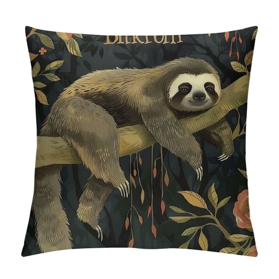 Qinduosi Throw Pillow Covers Decorative by Throw Pillow Cute On The Tree Square Pillow Case for Men/Women/Black Gray White