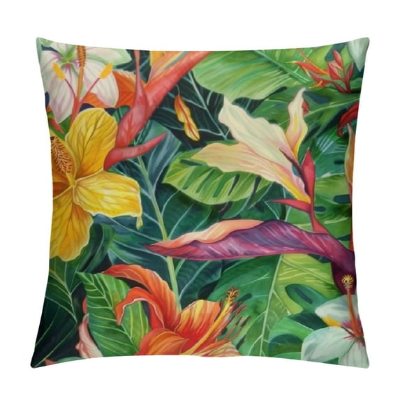 Qinduosi Throw Pillow Covers Floral Home Decor Pillow Cases Living Room Decorative Cushion Couch Sofa Pillowcases White