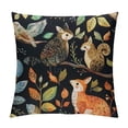 thumbnail image 1 of Qinduosi Throw Pillow Covers Owl Forest Animals Pattern Square Pillowcase for Home Decor Sofa Car Bedroom Pillow case White, 1 of 5