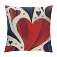 thumbnail image 1 of Qinduosi Throw Pillow Covers Patriotic Pillow Cases Freedom Heart Stripes Decor Cushion for Holiday Home Sofa Couch White, 1 of 5