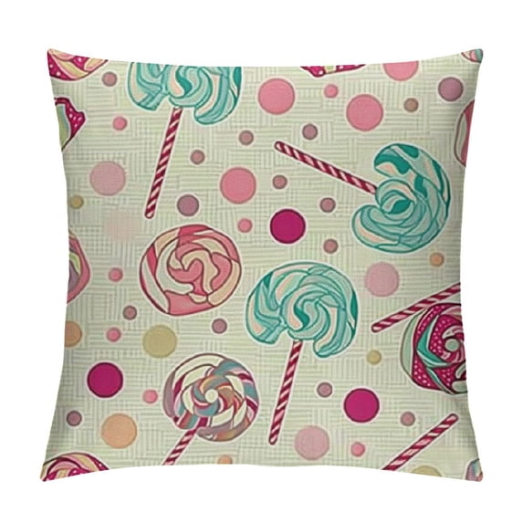 Qinduosi Throw Pillow Covers Pink Party Colorful with Hearts Yellow Red Christmas Decorative Pillow Case Home Decor Inches Pillowcase