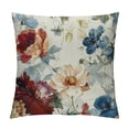 thumbnail image 1 of Qinduosi Throw Pillow Covers of Spring Decorative Pillow Covers Floral Farmhouse Cushion Case for Sofa Couch Living Room Outdoor White, 1 of 5