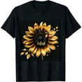 thumbnail image 1 of Qinduosi To Be Called Sunflower Butterfly Mothers Day T-Shirt Black, 1 of 3