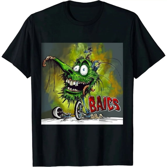 Qinduosi Unisex Cotton Shirt Men's Short Sleeved T-Shirt Women's Round Neck Shirt Black