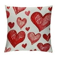 thumbnail image 1 of Qinduosi Valentine Pillow Covers Set Of  Romantic Red Pink Love Heart Decorative Throw Pillow Covers Valentine's Day Wedding Mother's Day Anniversary Linen Cushion Cover Decoration For Couch Sofa, 1 of 5