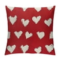 thumbnail image 1 of Qinduosi Valentine's Day Pillow Covers of , Red Love Heart Valentines Throw Pillows Valentines Decor Square Red Pillowcase Anniversary Decorative Outdoor Cushion Case for Sofa Couch White, 1 of 5