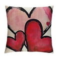 thumbnail image 1 of Qinduosi Valentines Day Pillow Covers Pink Heart Love Valentines Day Pillows Winter Holiday Pillow Covers  Outdoor Pillowcase for Home Decor, 1 of 5
