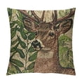 thumbnail image 1 of Qinduosi Vintage AnimalsThrow Pillow Covers Elk Rabbit with Green Plants Cushion Cover Home Decor Square Pillowcase " Set of (Animals), 1 of 5