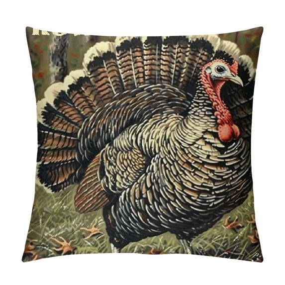 Qinduosi Vintage Farmhouse Animals Pillow Covers Red Buffalo Plaids Turkey & Throw Pillow Case Cushion Cover " of Farmhouse Decorations (Red)