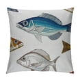 thumbnail image 1 of Qinduosi  Vintage Fish Collection Pillow Cover ,Decorative Couch Pillow Cover for Sofa,Cushion Case Indoor Outdoor Home Decoration White, 1 of 5