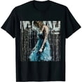 thumbnail image 1 of Qinduosi Vintage Print Short Sleeve T-Shirt Unisex Loose Fit Tee for Summer Black, 1 of 3