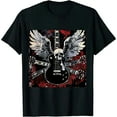thumbnail image 1 of Qinduosi Vintage T Shirts for Women Casual Summer Rock Band Concert Shirt Top Black, 1 of 3