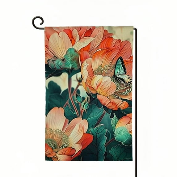 Qinduosi Watercolor Cactus Flowers Welcome Garden Flag Vertical Double Sided Succulents Plants Cactus Yard Flag Farmhouse Flag Home Decor for Yard Lawn Patio Outdoor Hello Fall Welcome Flag White