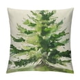 thumbnail image 1 of Qinduosi Watercolor Pillow Covers of Rustic Green Pine Tree Print Outdoor Winter Christmas Decorative Throw Pillows Farmhouse Pillowcases Cushion Case Decor for Sofa Bed White, 1 of 5