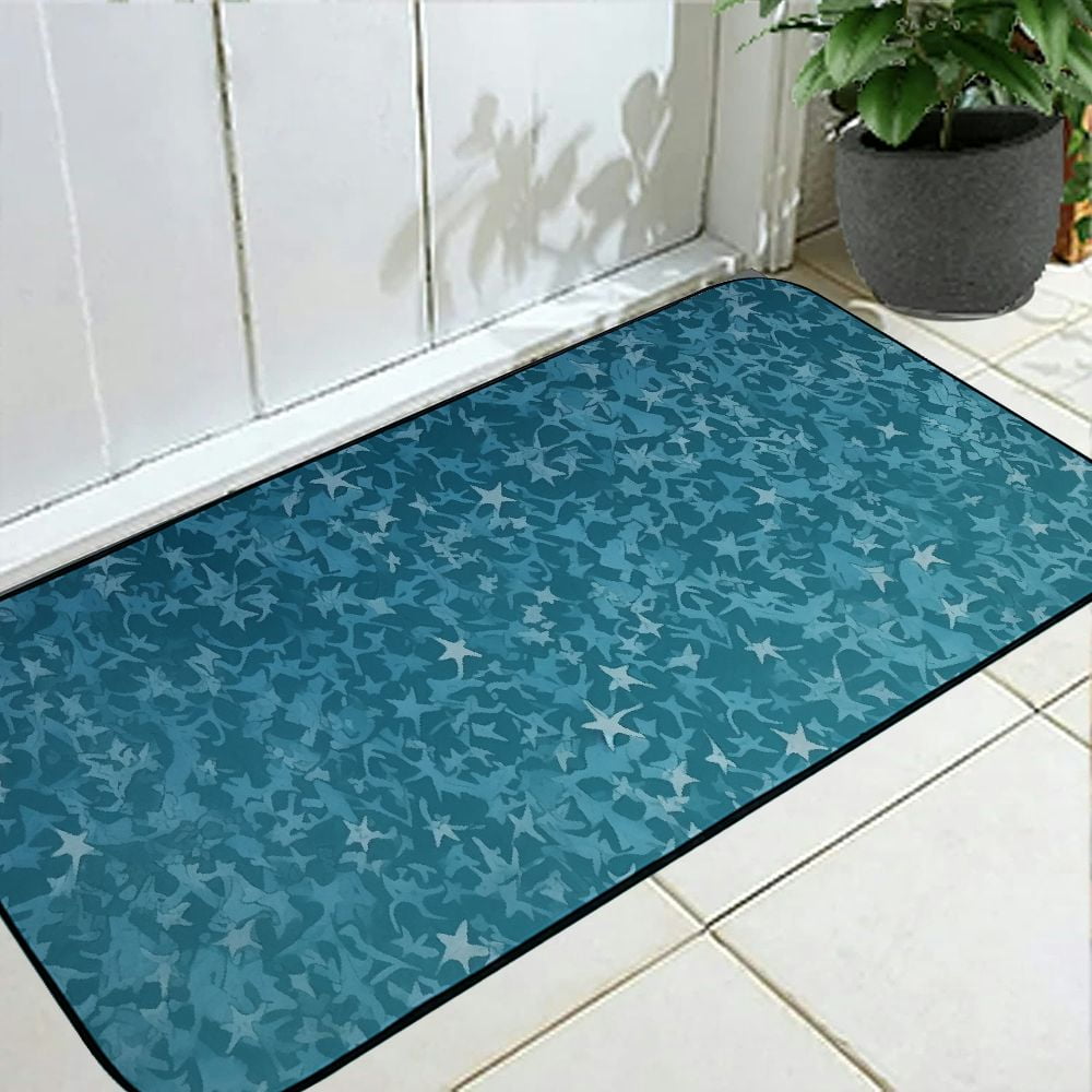 Qinduosi Welcome Mat, Decorative Door Mat, Door Mat with Non-Slip Rubber Backing, Easy Cleaning, Traps Dirt, Rug for Entry, Patio, Garage