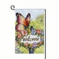 thumbnail image 1 of Qinduosi Welcome Spring Hummingbird Garden Flag Double Sided, Purple Flower Bird Decorative House Yard Outdoor Decor, Summer Floral Home Outside Decoration White, 1 of 6