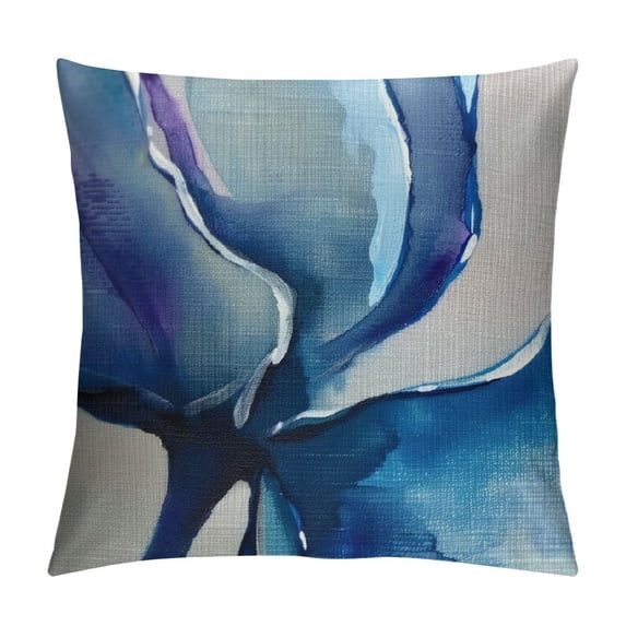 Qinduosi Whale Inch Pillow Case Ocean Animal Watercolor Decorative Throw Pillow Cover Square Cushion Linen Canvas for Women Men Blue Purple