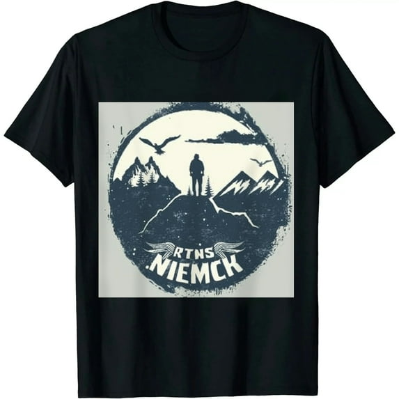 Qinduosi Women Mountain Shirts and So The Tshirt Summer Nature Pine Trees Graphic Tees Black
