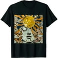 thumbnail image 1 of Qinduosi Women's Casual Sun and Moon Shirt Oversized T-Shirt Graphic Tees for Teen Girls Black, 1 of 3