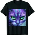 thumbnail image 1 of Qinduosi Women's Cat T-Shirt Summer Short Sleeve Tees Tops Animal Theme Shirt Cute Graphic Shirt Black, 1 of 3