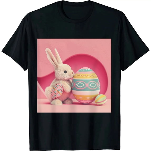 Qinduosi Womens Easter Shirt Rabbit, Womens Easter T Shirts Easter Costumes Sexy Easter Bunny Costume Adult Cute Easter Outfits for Women Easter Gifts Woman Easter Tops Womens Tops Long Black