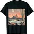 thumbnail image 1 of Qinduosi  Womens Oversized T-Shirts Half Sleeve Graphic Tees Letter Print Shirt Summer Vintage Casual Tunic Tops Black, 1 of 3