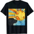 thumbnail image 1 of Qinduosi Womens' Tie-Dye Skimmer T-Shirt Black, 1 of 3