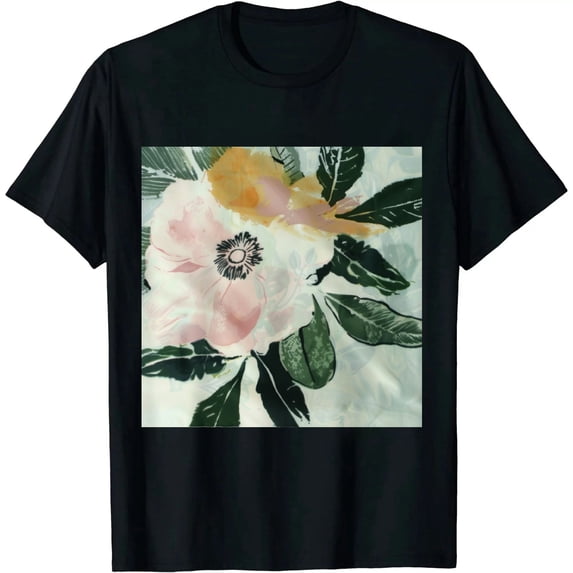 Qinduosi Womens Vintage Horse Print T Shirt Retro Cactus Pattern V Neck Short Sleeve Tee Tops Black