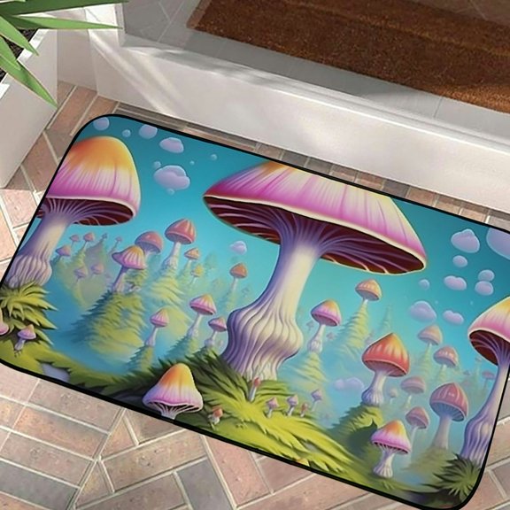 Qinduosi and Anti-Slip Mat One-Side Printed rubber bottom Easy to Clean 19.68*39.37 in