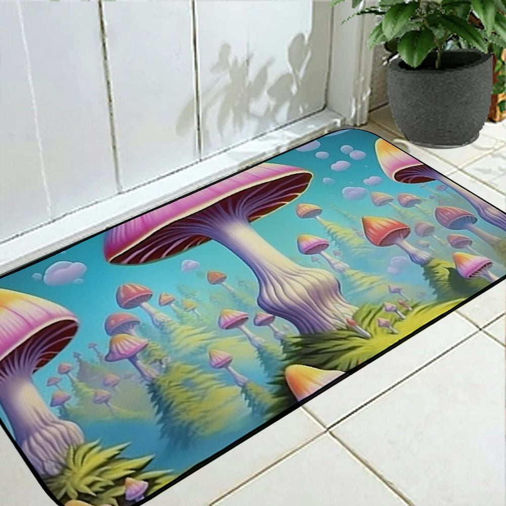 Qinduosi and Anti-Slip Mat One-Side Printed rubber bottom Easy to Clean 19.68*47.24 in