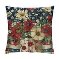 thumbnail image 1 of Qinduosi  h of July Pillow Covers of Land of The Free Patriotic Throw Pillowcase Independence Day Farmhouse Cushion Case Pillowcase Decorations for Sofa Couch White, 1 of 5