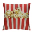thumbnail image 1 of Qinduosi &nbsp;Movie Theater Time Throw Pillow Covers Old Fashioned Icons Decorative Pillowcase Red and White Stripe Cushion Case Cover Home Decor Inch ( ), 1 of 5