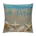 thumbnail image 1 of Qinduosi of Throw Pillow Covers Beach Starfish Words Holiday Nautical Taupe Decorative Pillow Cases Home Decor Square Pillowcases White, 1 of 5