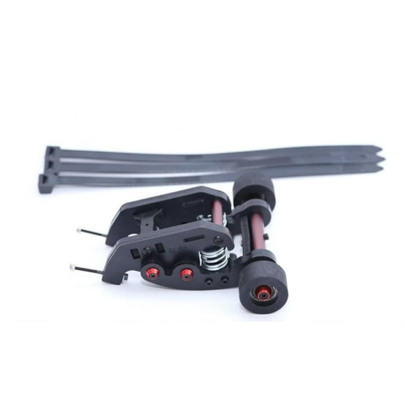 QingLeng Nylon Sturdy & Stable Wheelie Bar with Dual Spring Buffer for Traxxas 1/8 Sledge Monster Truck #95076-4 - Black Wheels 103