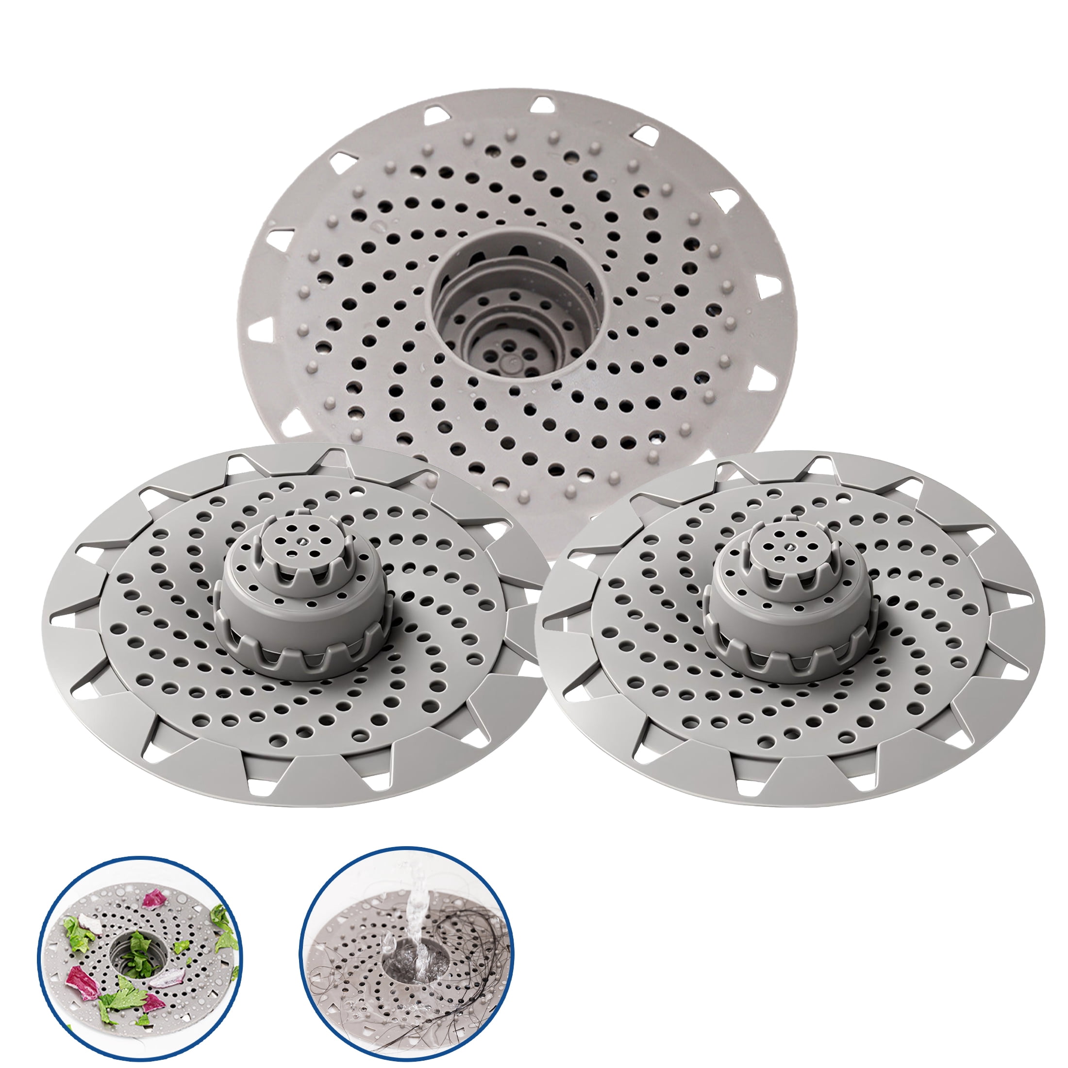 QingLink Silicone Hair Catcher 3-Pack Drain Catches - Walmart.com