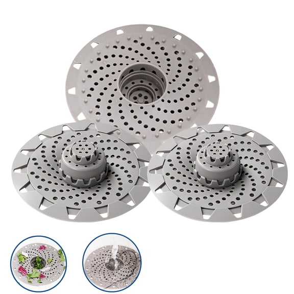 QingLink Silicone Hair Catcher 3-Pack Drain Catches