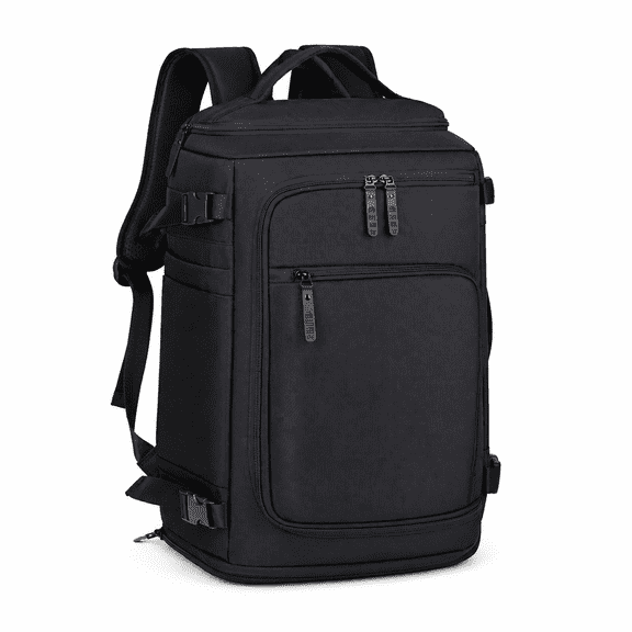 QingRoam Carry On Travel Backpack, Large Weekender Backpack with Shoe Compartment, Wet Dry Pocket, Suitcase Sleeve and 17 Inch Laptop Storage, Black