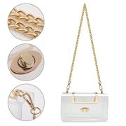 QingY-Clear Purse for Women, Clear Clutch Crossbody Stadium Bag See Through