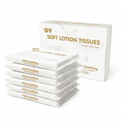 QINGYA Hypoallergenic 6-Ply Facial Tissue, 8-Pack, 20 Sheets/Pack 160 Total, Zero Lint, Ultra Soft