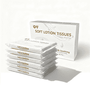 QingYa Lotion Facial Tissues with Moisture, 6-Ply Pocket Tissue, 8 On-The-Go Packs, 20 Sheets per Pack (160 Total Counts), Ultra Soft