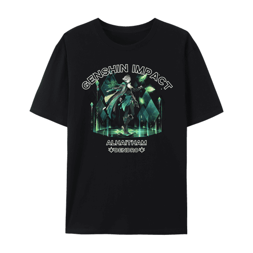 QingYee Genshin Impact All Character Impression Graphic Short Sleeve Crewneck Cotton T Shirt