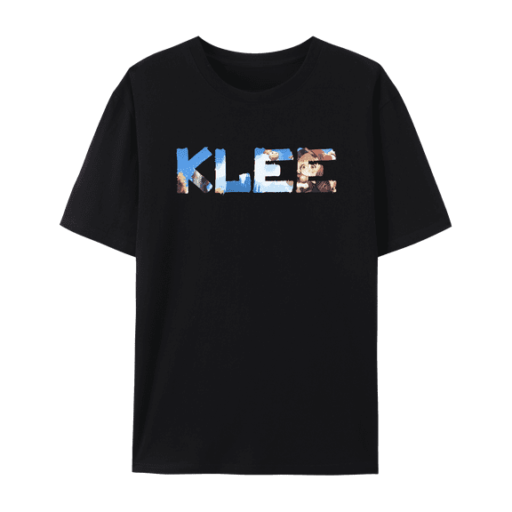 QingYee Genshin Impact All Character's Name Series Unisex Short Sleeve Crewneck Cotton T-Shirt