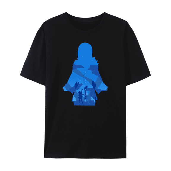 QingYee Genshin Impact Characters Impression Shadow Art Unisex Short Sleeve Crewneck T Shirt