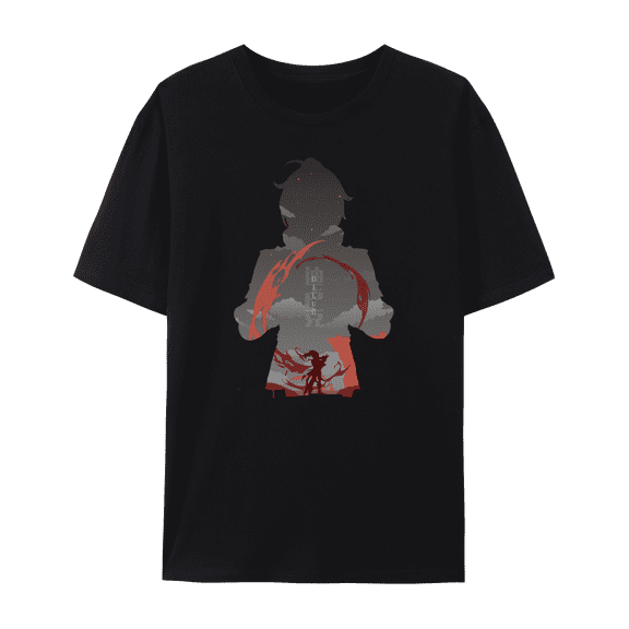 QingYee Genshin Impact Characters Impression Shadow Art Unisex Short Sleeve Crewneck T Shirt