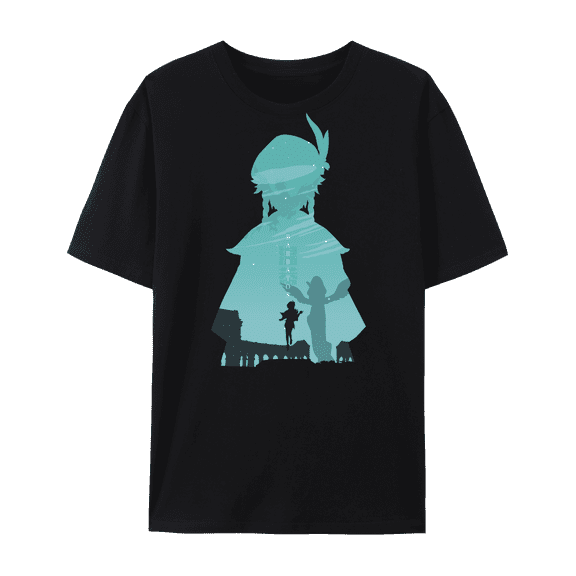 QingYee Genshin Impact Characters Impression Shadow Art Unisex Short Sleeve Crewneck T Shirt