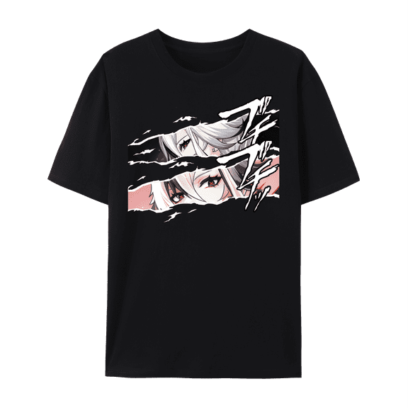 QingYee Genshin Impact Impression Character Eyes Vision Unisex Short Sleeve Crewneck T-Shirt