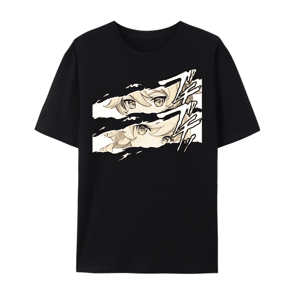 QingYee Genshin Impact Impression Character Eyes Vision Unisex Short Sleeve Crewneck T-Shirt