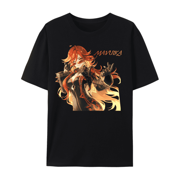 QingYee Genshin Impact Kinich Mavuika and Natlan Impression Unisex Short Sleeve Crewneck T-Shirt