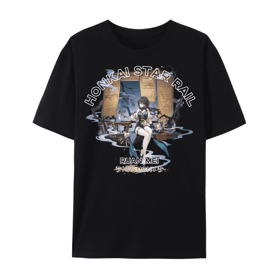 QingYee Honkai Star Rail All Character Graphic Impression Unisex Short Sleeve Crewneck Cotton T-Shirt