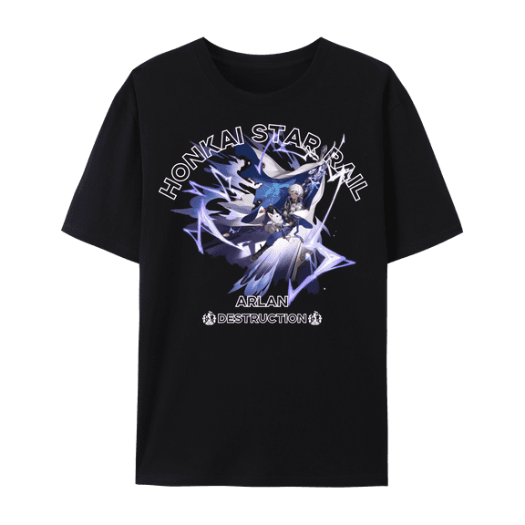 QingYee Honkai Star Rail All Character Graphic Impression Unisex Short Sleeve Crewneck Cotton T-Shirt